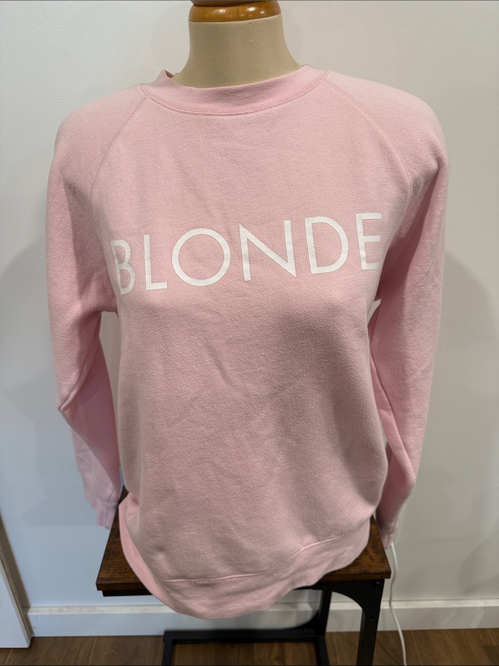 Brunette The Label Pink BLONDE Crewneck Sweatshirt